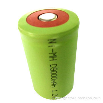 1.2V 9000mAh nimh rechargeable dry battery, D size, high top consumer type, high capacity